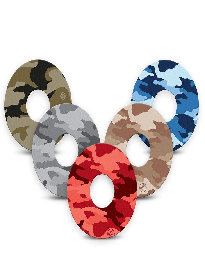 ExpressionMed - Adhesive Patches for Libre 3 & Libre 3 Plus (Pack of 5) - Made in The USA, Waterproof, Non-Fraying, Pre-Cut CGM Sensor Tapes (Camo Variety Pack) - Image 1